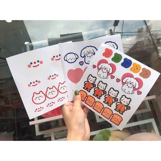Sticker dán hộp hoạt hình nhiều mẫu