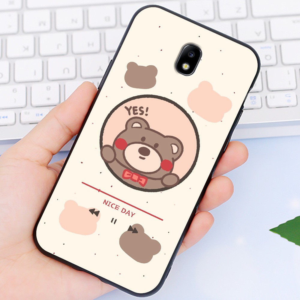 Ốp Samsung 😍 Ốp lưng Samsung J3 Pro J5 Pro J7 Pro Cute Bear nhựa cao cấp viền silicon