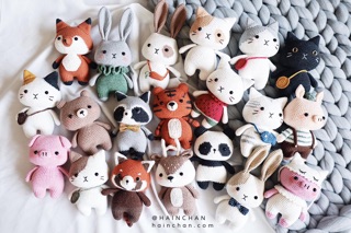 [THÚ LEN MÓC] Mẫu chân ngắn - quà tặng len handmade - hàng có sẵn
