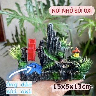[MS 18] Hòn Non Bộ Có Bánh Xoay NHỎ Sủi O X I Trang Trí Hồ Cá, Hòn Non Bộ