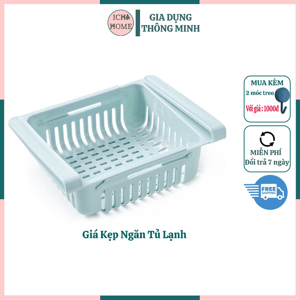 Khay Rổ Kẹp Tủ Lạnh, Rổ Đựng Đồ Để Trong Tủ Lạnh, Rổ Kẹp Tủ Thông Minh [ Tặng Kèm Quà Tặng]