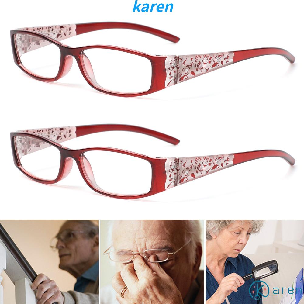 👗KAREN💍 Men Women Fashion Presbyopic Eyewear Anti-blue Rays Printing Eyeglasses Anti Blue Light Reading Glasses Vision Care Ultralight Radiation Protection...