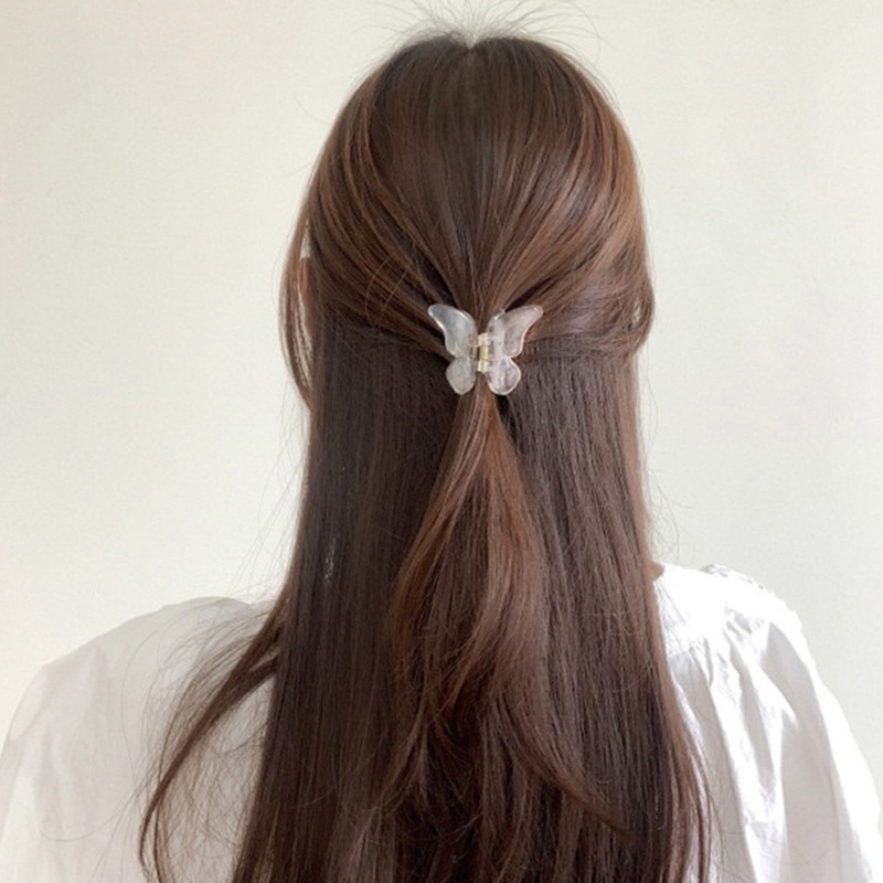 Kẹp Tóc Hình Bướm Đơn Giản Bằng Acrylic Cho Nữ