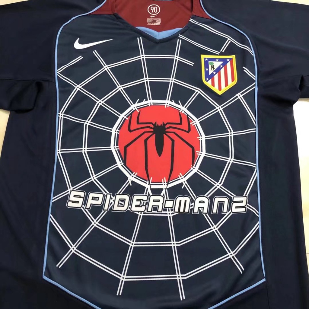 Áo Thun Họa Tiết Câu Lạc Bộ Bóng Đá Atletico Madrid Phong Cách Retro Cho Nam 2004-2005