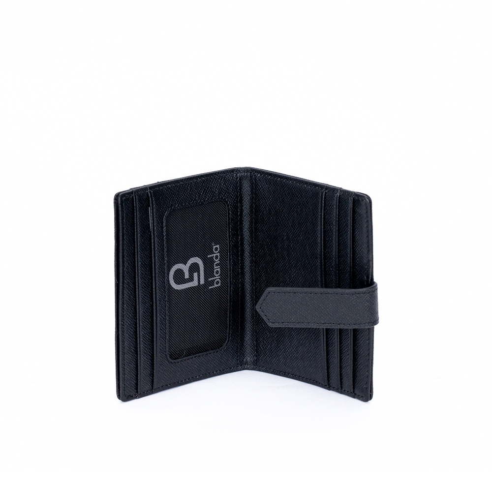 Ví đựng card da bò thật, chất liệu da gân Saffiano, thương hiệu Blanda 8VNBG06