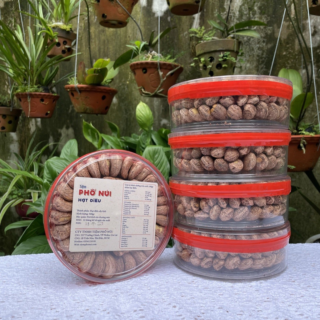 Hạt Điều Rang Muối Vỏ Lụa (Điều A Cồ) Tiệm Phố Núi 500g, Hạt Ngũ Cốc Dinh Dưỡng Cho Bà Bầu, Cho Bé