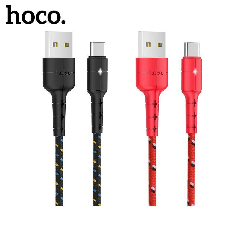 DÂY SẠC Hoco X14 Pro cho Samsung Oppo Xiaomi..., cổng Type C, sạc nhanh 3A, tự ngắt khi pin đầy, có đèn LED, dài 1m, 2m