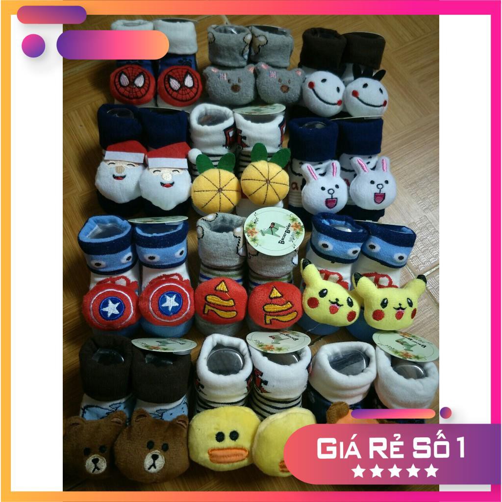 [ SIÊU KHUYẾN MẠI ] Combo 3 đôi tất 3D hình thú cho bé từ sơ sinh 0 -18 tháng