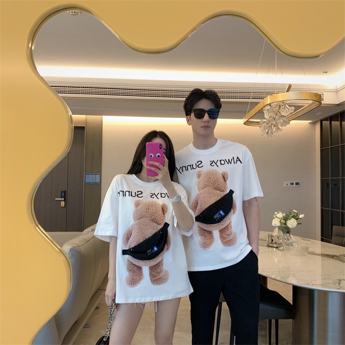 Áo thun nam form rộng chất 100% cotton mềm mịn thấm hút hồ hôi Familylove Gấu Always Sunny Hot Trend
