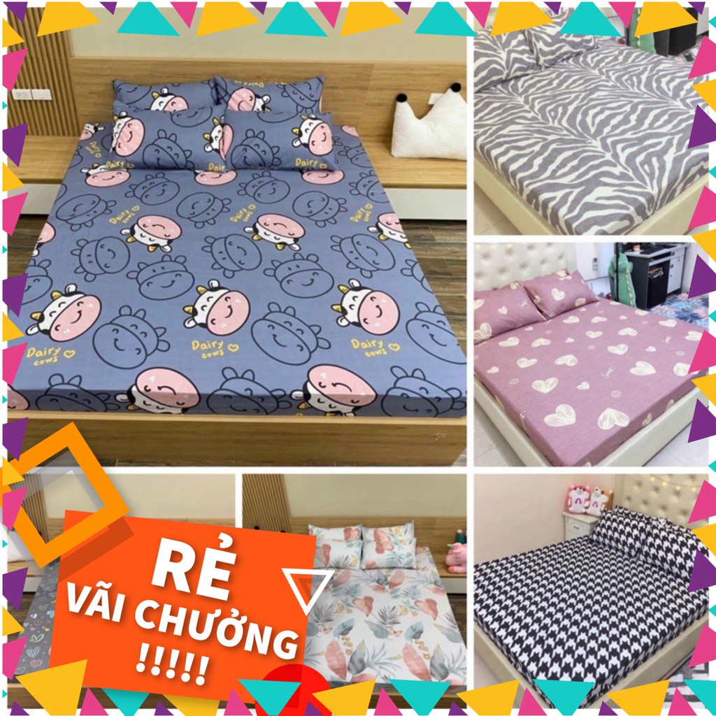 Ga Trải Giường Cotton Poly Nhập Khẩu, Ga Nệm Drap Giường Đủ Size Đủ Màu