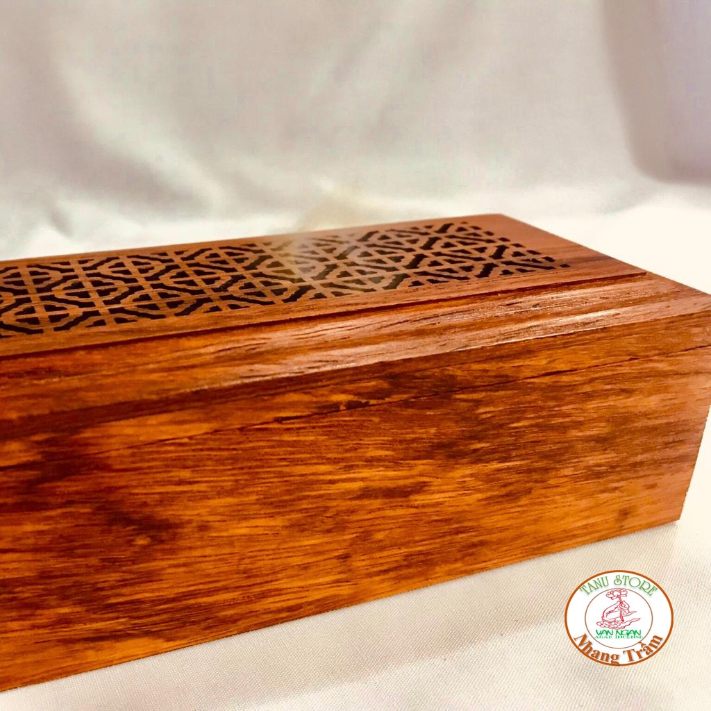 HỘP CHỮ NHẬT XÔNG NHANG TRẦM (MẪU LỚN)- CÓ NGĂN CHỨA NHANG VÀ NGĂN XÔNG NHANG, RẤT TIỆN LỢI VÀ SANG TRỌNG- TANU STORE