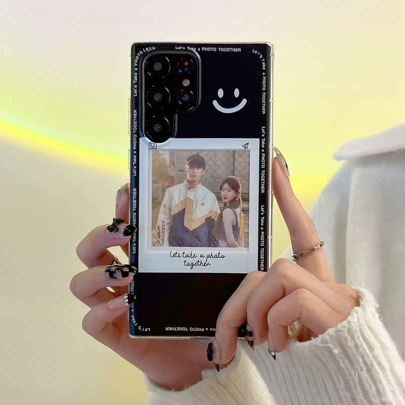 Ốp Điện Thoại Mềm Dạng Ví Đựng Thẻ Hình Mặt Cười Cho Samsung Galaxy S22 S21 S20 Ultra Plus S21 S20 FE Note 20 Ultra 10 Plus