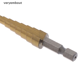 【ut】 3-12mm Coated Stepped Drill Bits Hex Handle Drill Bit Metal Drilling Power Tool .