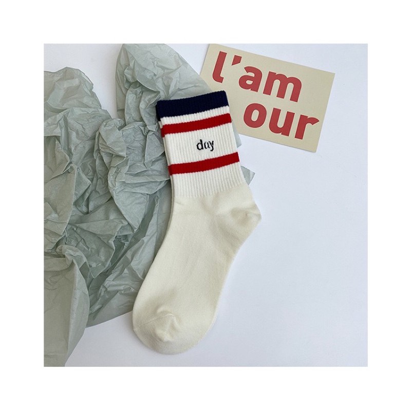 Vớ Tất Unisex Cổ Cao Dream Day vải cotton kháng khuẩn hàng loại 1 bao đổi trả dành cho cả nam và nữ