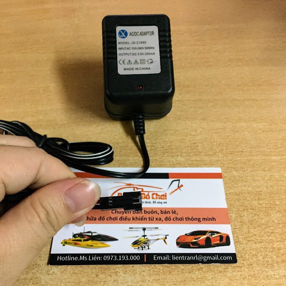 Củ sạc 3.6v dung lượng 250mA chân cắm càng cua đen sm