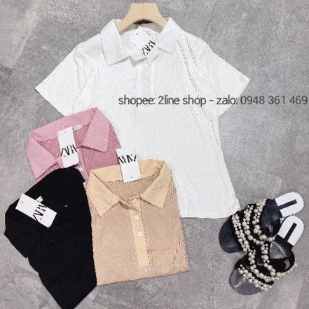 Áo polo dệt kim cộc tay 2line