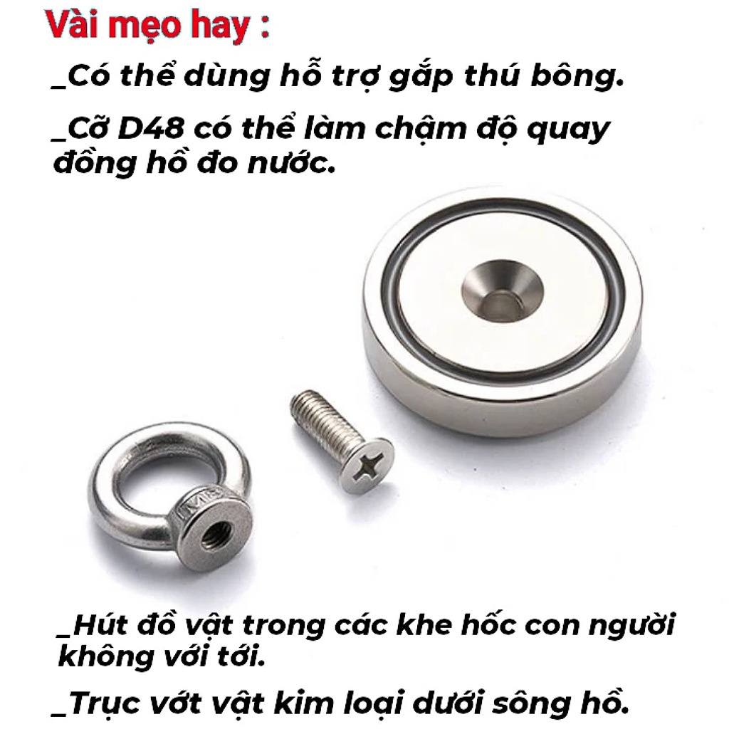 Nam châm siêu mạnh ❤️𝐅𝐑𝐄𝐄 𝐒𝐇𝐈𝐏❤️ Móc treo nam châm - Nam châm cứu hộ