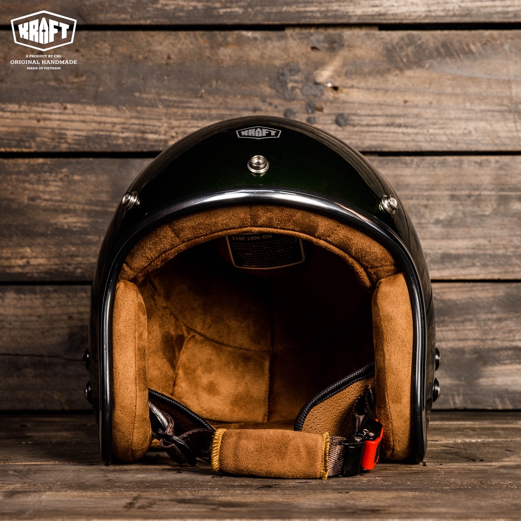 Nón Bảo Hiểm 3/4 - Kraft Eros Forest Green - Ver2