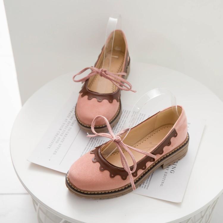 Giày Lolita da lộn - Giày Ulzang Vintage size 34 - 40