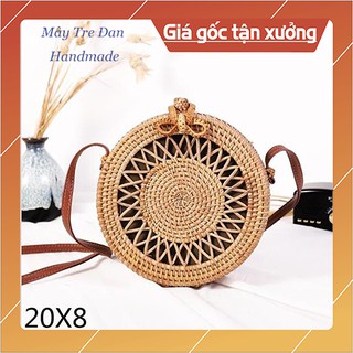 Túi Mây Tre Đan , Mặt Rào Kép Lõi Đặc , Kích Thước 20x8cm
