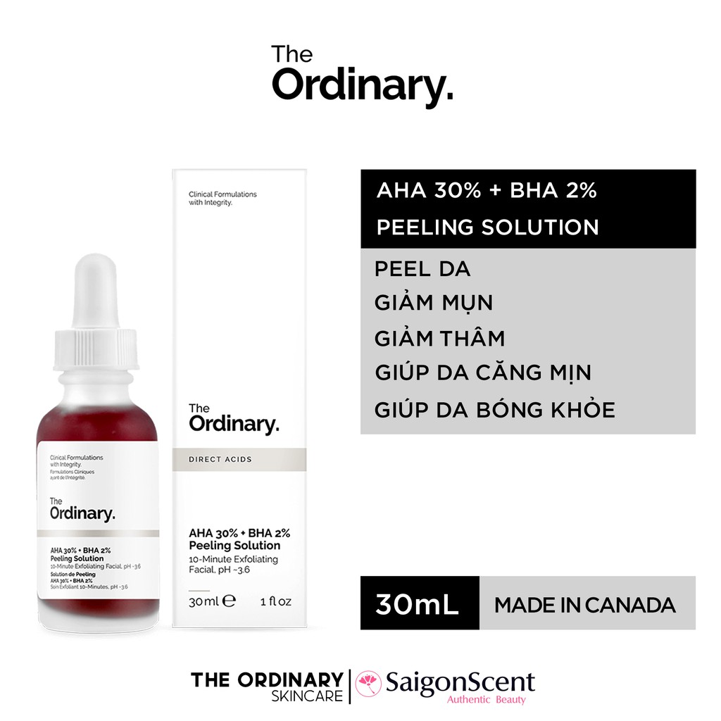 Tinh chất The Ordinary AHA 30% + BHA 2% Peeling Solution ( 30mL )