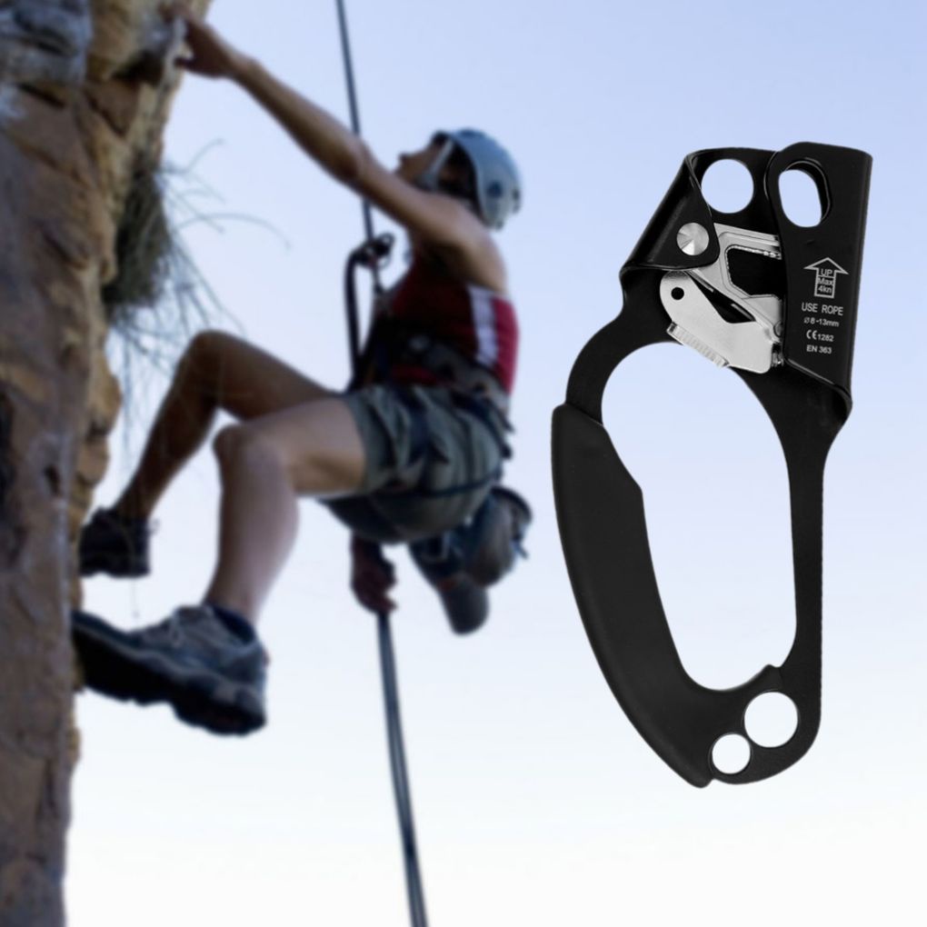 [ff86]Professional Rock Climbing Left Hand Ascender Device Portable Riser for 8-13mm Lanyard Rappelling Gear Outdoor