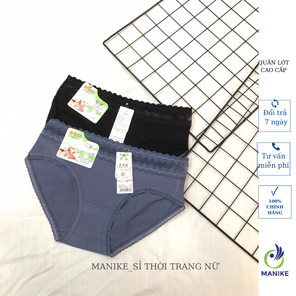 Quần Lót Lụa Lạnh Cạp Cao Kháng Khuẩn Không Lộ Viền Chuẩn hàng Cao Cấp