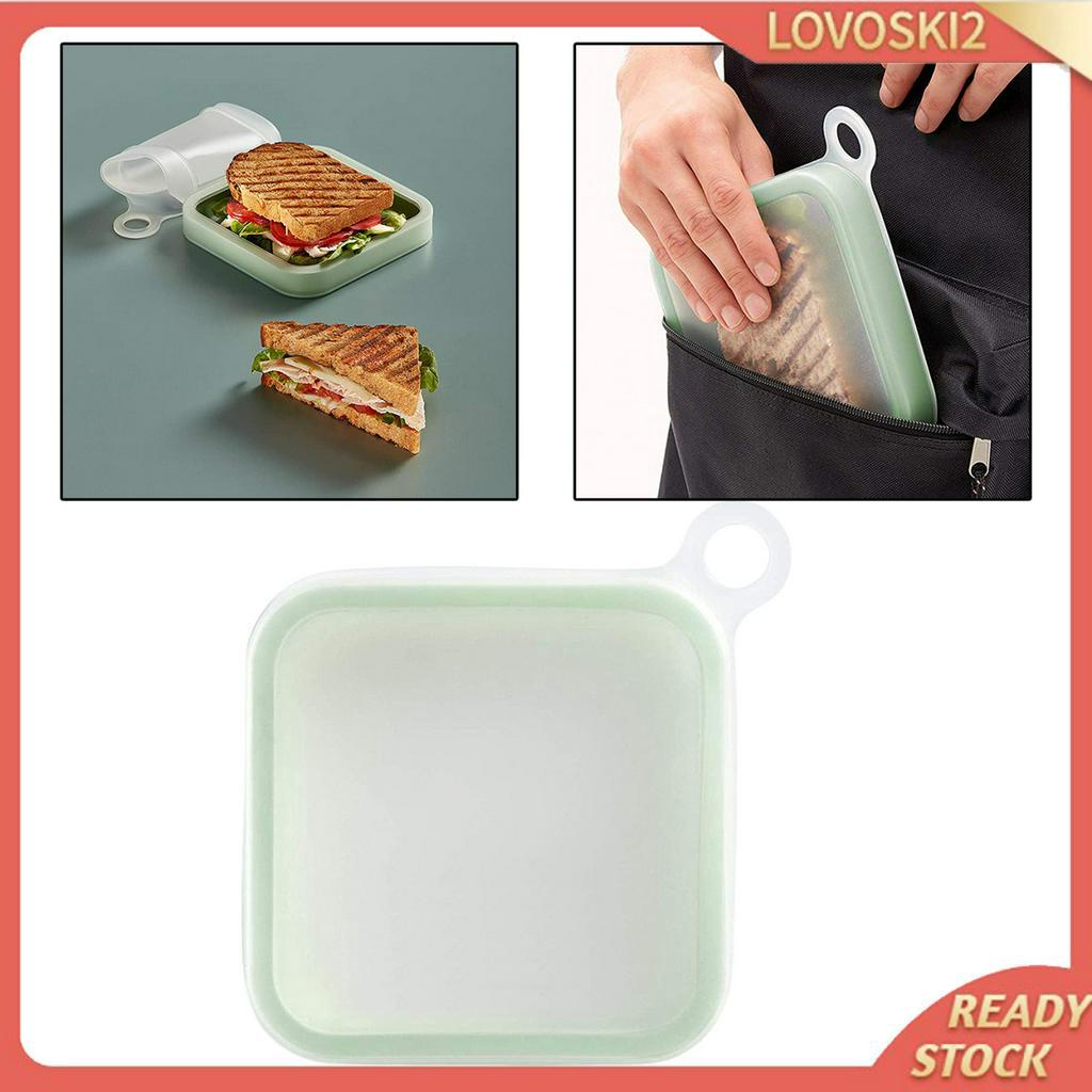 Sandwich Toast Snack Box Lunch Food Storage Box Reusable Leakproof