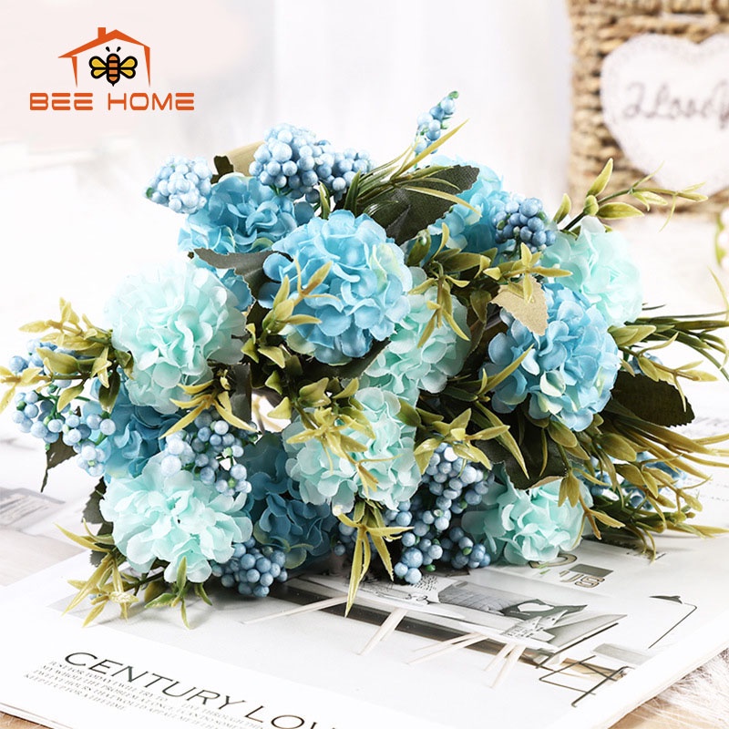 Hoa Lụa Cẩm Tú Cầu Ngọc Trai Trang Trí Phòng - Beehome - Hoa Giả Decor Nội Thất
