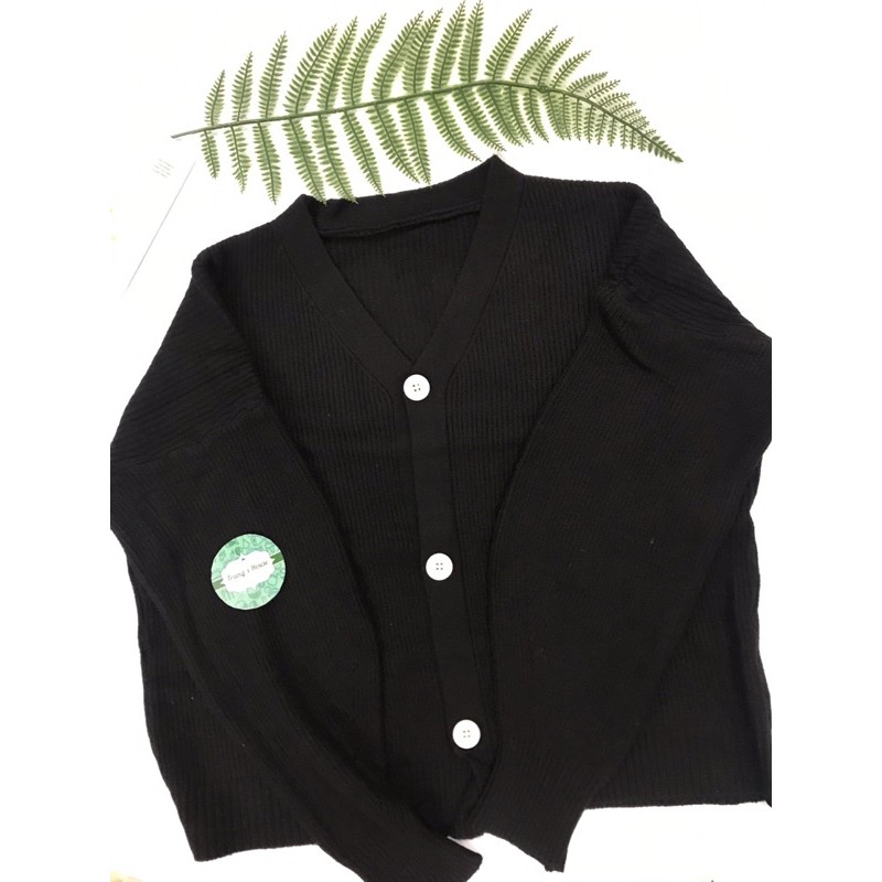 Áo cardigan len tăm mịn khoác ngoài cao cấp croptop cổ tim V dệt kim kiểu Hàn Quốc MSP430 | BigBuy360 - bigbuy360.vn