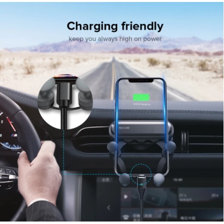 Giá Đỡ Điện Thoại Gắn Trên Khung Máy Lạnh Ô Tô 6 Điểm Gấp Được