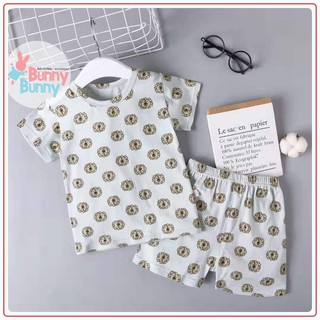 Bộ đồ mặc nhà xuất Hàn cho bé họa tiết sư tử nhí - NG02
