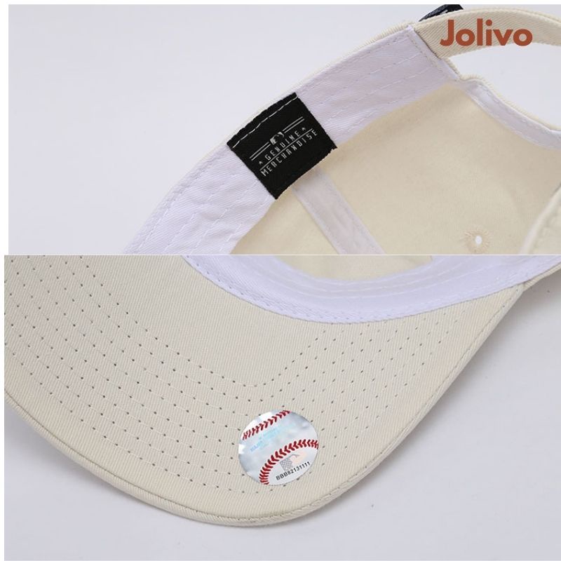 Mũ lưỡi chai MLB phong cách Hàn Quốc trẻ trung chất kaki cotton cứng cáp JOLIVO