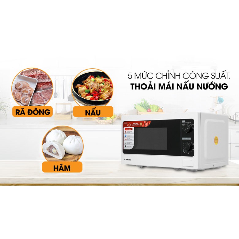 Lò vi sóng Toshiba ER-SM20(W1)VN 20 lít - Sản xuất Thái Lan - Mới