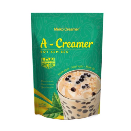 Bột Kem Béo A-CREAMER - 1Kg/ gói giúp tăng độ sánh mịn, tạo độ béo ngậy trà sữa, đồ uống cao cấp