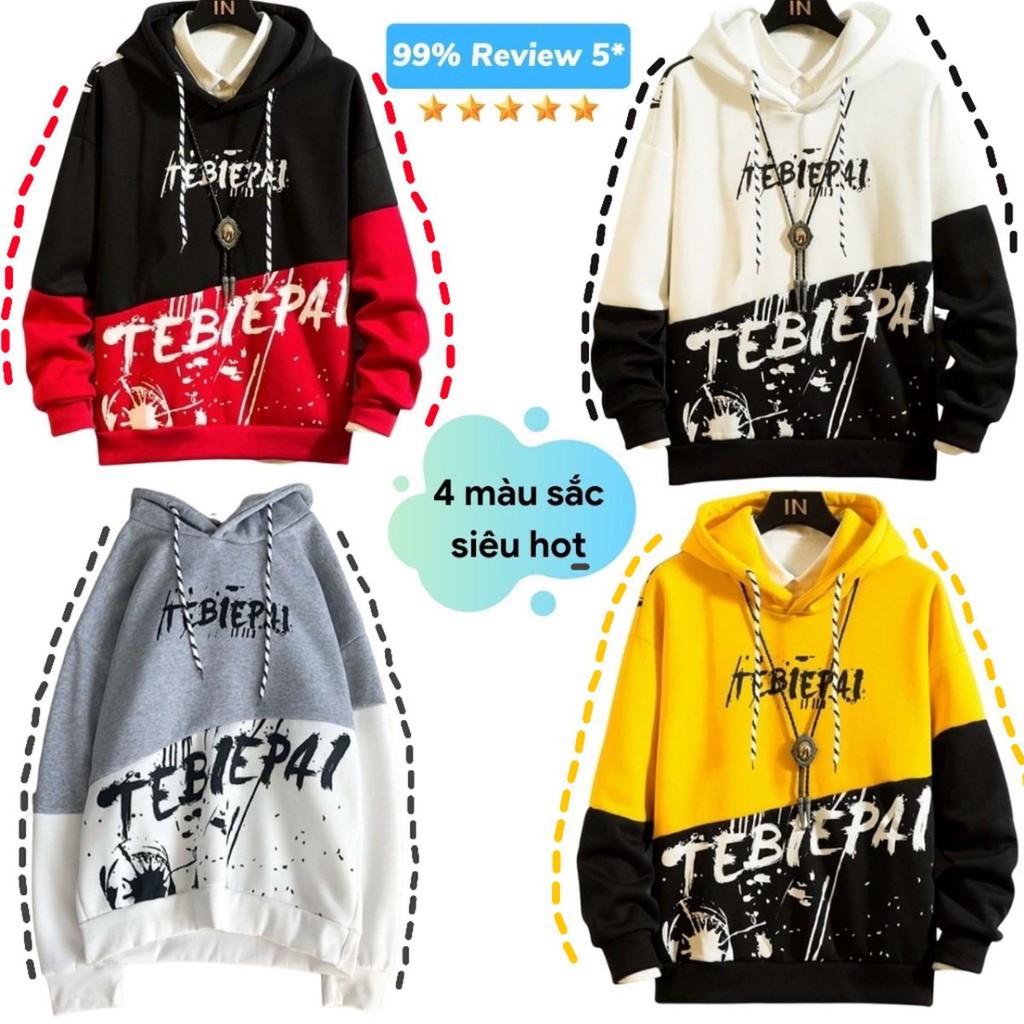 Áo khoác hoodie ❤️FREESHIP❤️ Áo hoodie nỉ unisex cho nam và nữ Freesize phối 2 màu - KN22