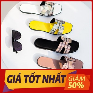 Dép nữ thời trang đế bệt quai chữ h