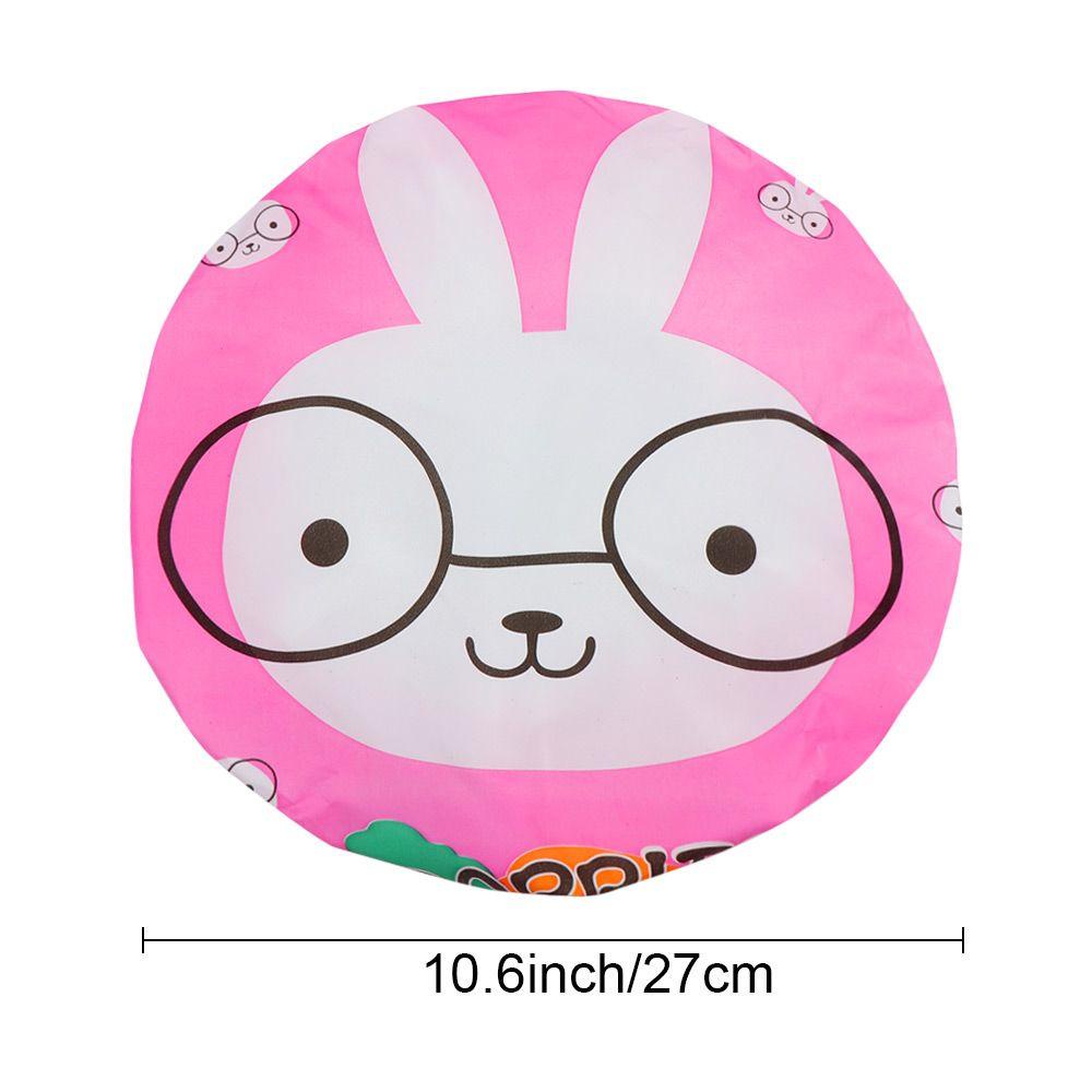 LETTER Reusable Shower Cap Bath Tools Shower Hair Cover Shower Hair Bonnet Cute Hair Cap Bathroom Accessories Cartoon Bathroom Products Bath Hat