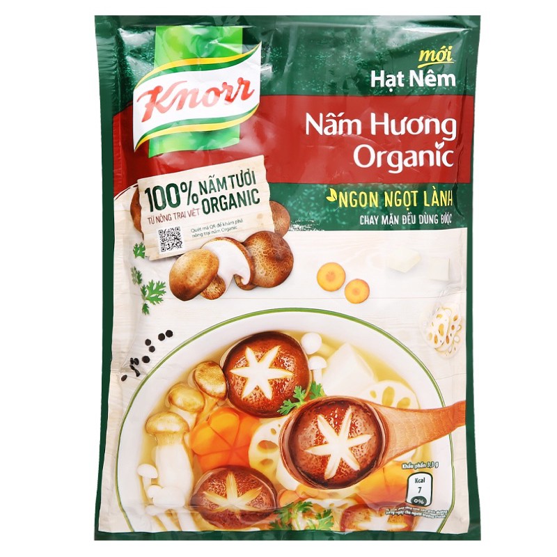 HẠT NÊM KNORR NẤM HƯƠNG ORGANIC 380G - 170G