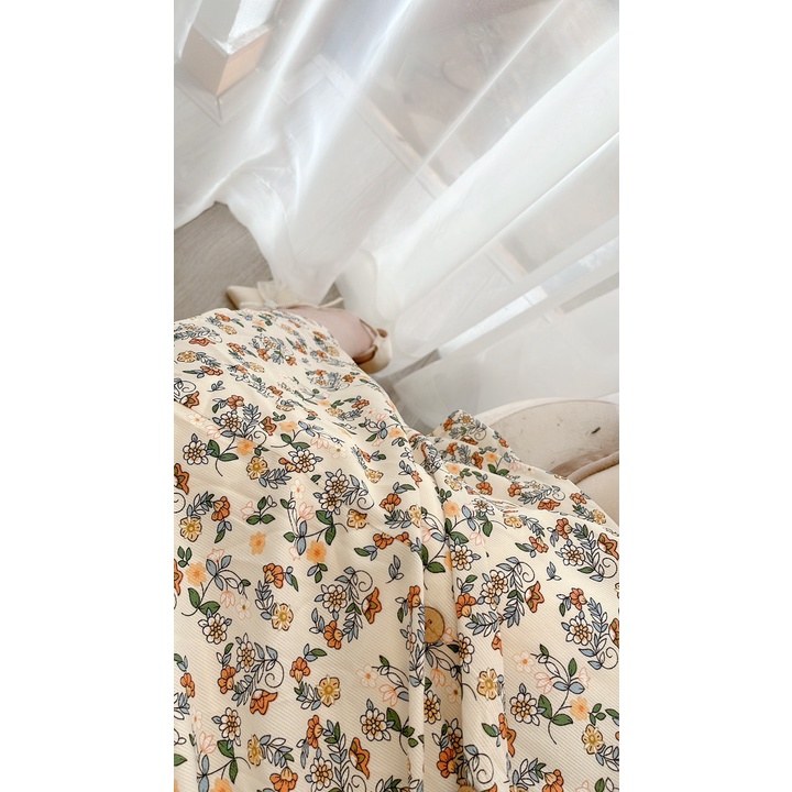 VÁY HOA TỈ MUỘI CÚC GỖ