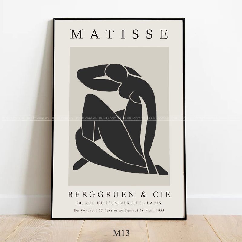 4 mẫu tranh MATISSE trừu tượng  tranh canvas treo tường decor quán cafe, căn hộ chung cư hiện đại