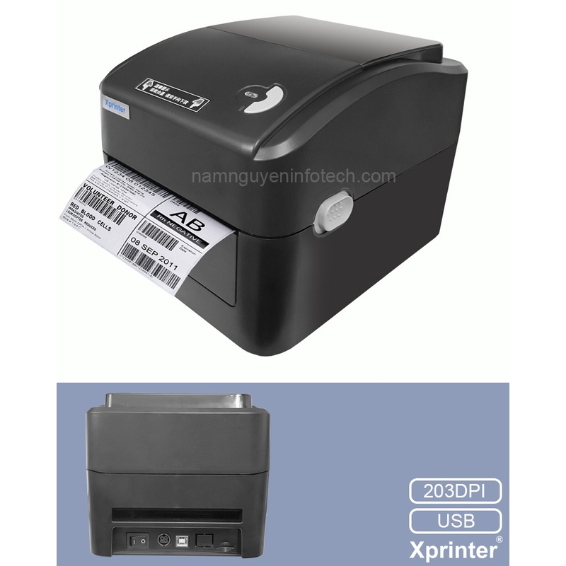 MÁY IN MÃ VẠCH XPRINTER XP-420B IN TEM NHÃN CHO SIÊU THỊ CỬA HÀNG GIAO NHẬN