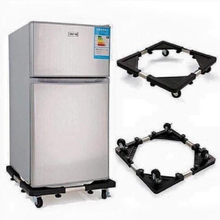 [XẢ KHO+FREE SHIP]  Kệ inox chân máy giặt tủ lạnh đa năng chống rung lắc loại có bánh xe