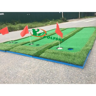 Thảm putting 3m x 0,8m ( tặng kèm hố cờ và 5 bóng golf )