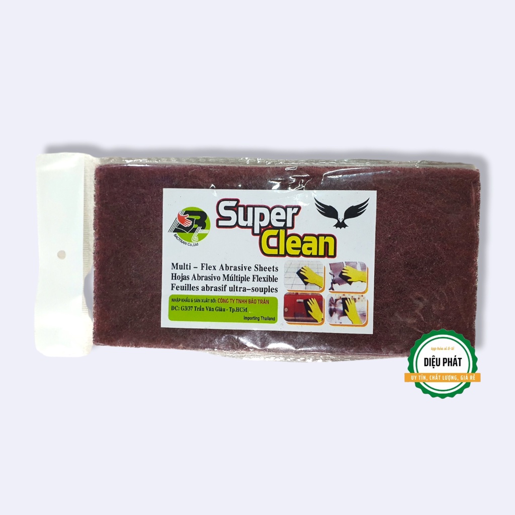 ⚡️ [Hàng Thái] Miếng Rửa Chén, Cước Chùi Rửa Super Clean Siêu Sạch, Chống Trầy Xước