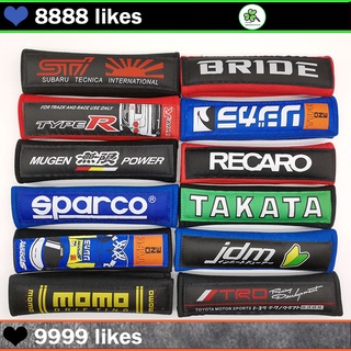 2 Chiếc JDM Racing Ban Đầu D ILLEST Mugen An Toàn Ô Tô Dây An Toàn Bao Bảo Vệ Trẻ Em Tựa Đầu Dây An Toàn Đệm Dây An Toàn Miếng Lót Vai