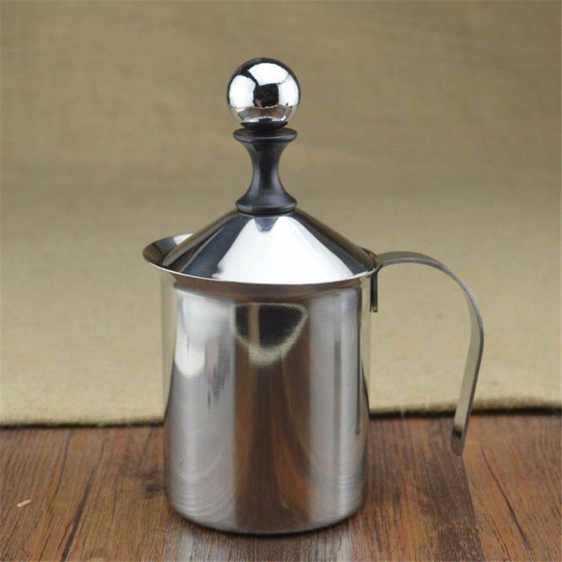 Espresso Latte Art Coffee Milk Frother Double Mesh 400ml