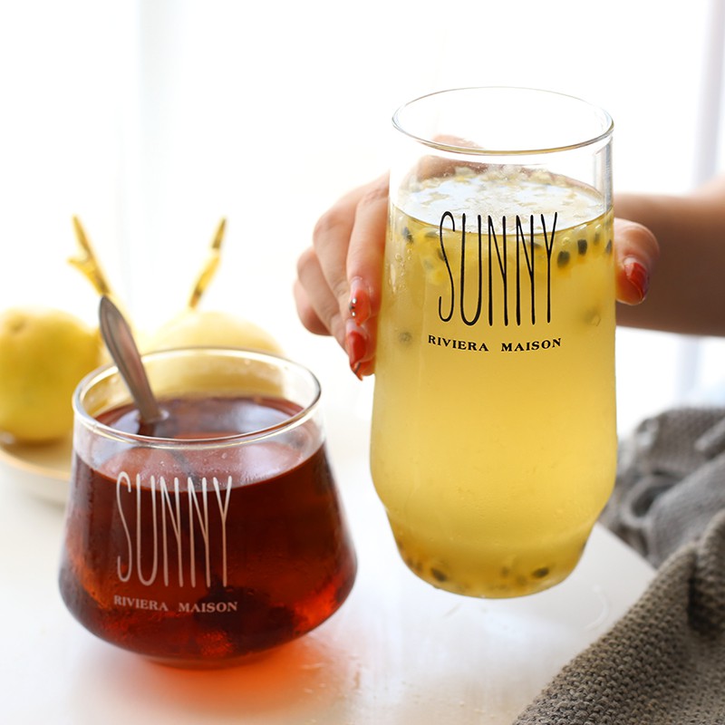 Cốc Thủy Tinh Trong Suốt In Chữ Độc Đáo | BigBuy360 - bigbuy360.vn