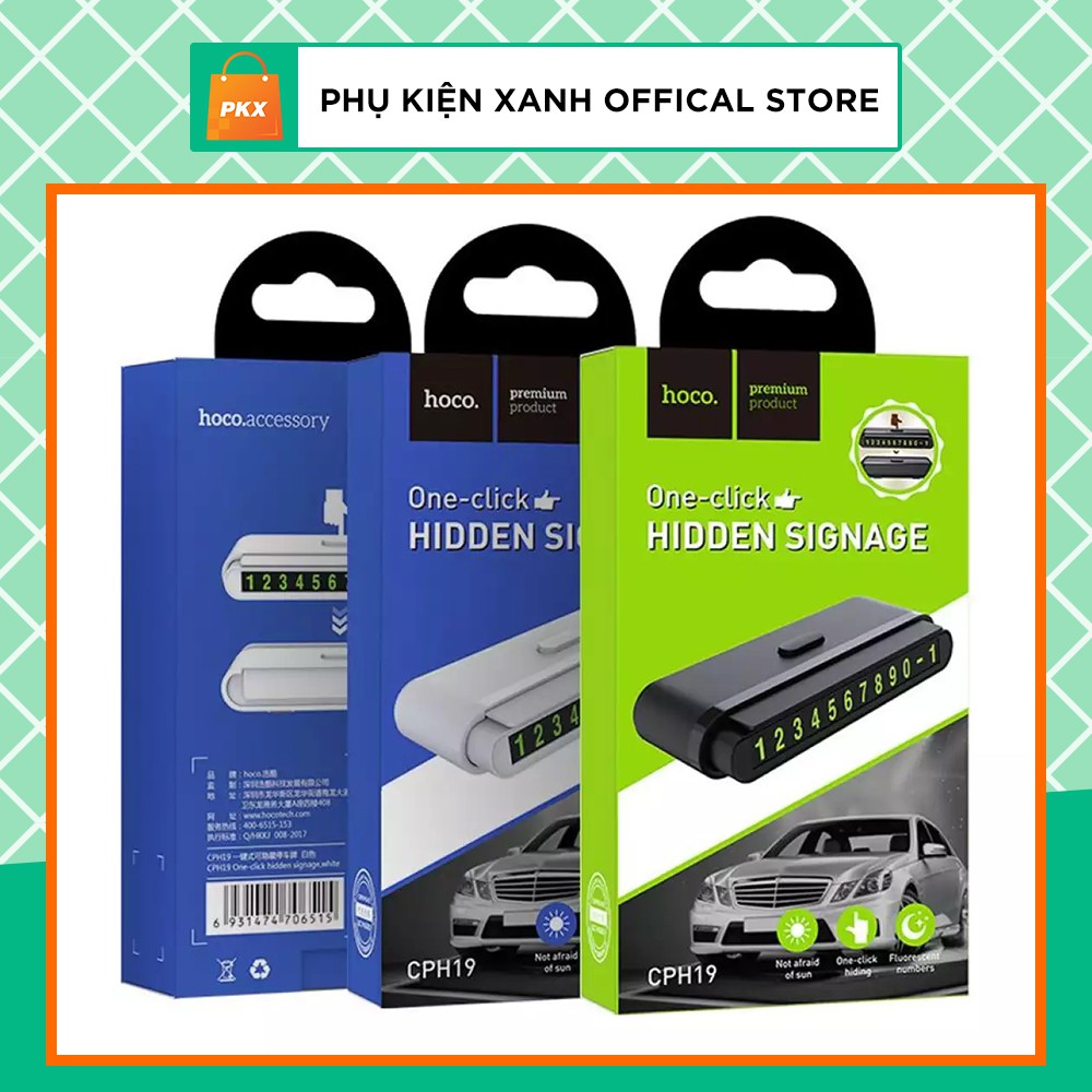 Biển báo số điện thoại trên ô tô xe hơi Hoco CPH19