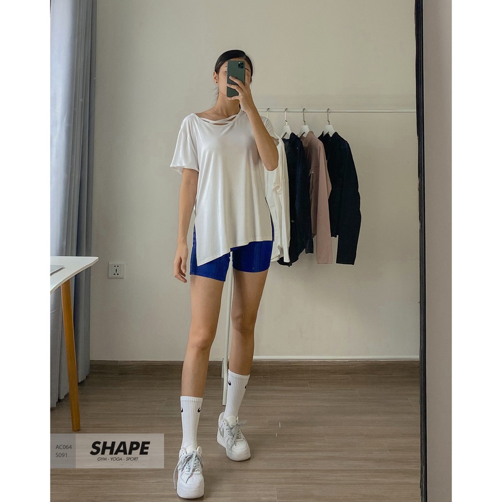Quần short nữ thể thao N.k trơn cạp cao [S091]